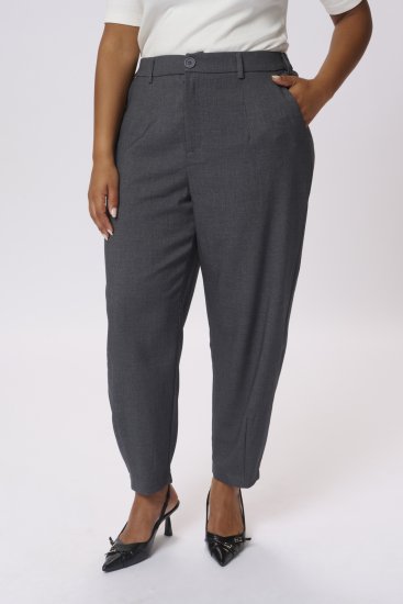 Kaffe Curve Merla Hose Dark Grey Melange - Jeans & Hosen in Großen Größen – Plus Size - 