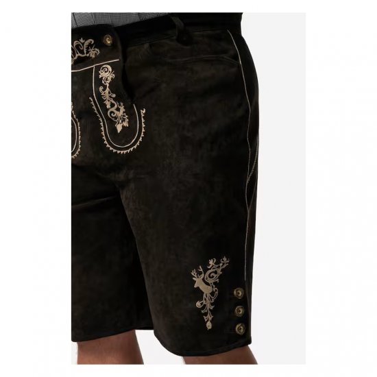 Men Plus Leather Trousers Dark Brown - Festmode - Festliche Mode – Stilvoll und bequem feiern