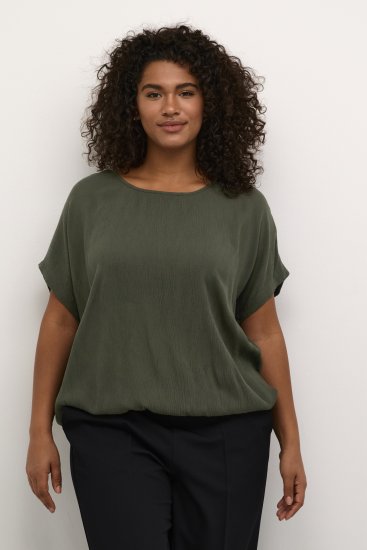 Kaffe Curve Ami Stanley Kurzarm Waldnacht - T-Shirts - 