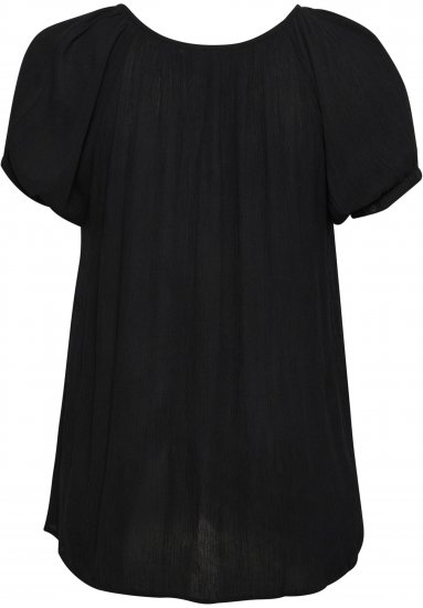Kaffe Curve Ami Kurzarm Bluse Tiefschwarz - T-Shirts - 