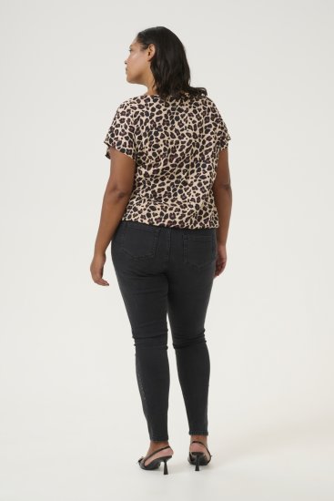Kaffe Curve Sonna Stanley Top Leopardenprint - T-Shirts - 