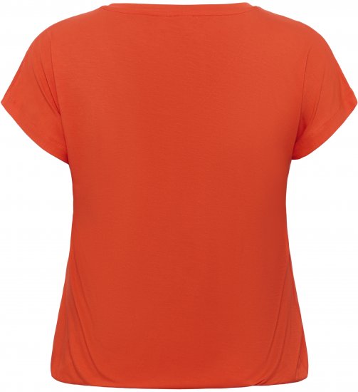 Kaffe Curve Jena V-Neck T-Shirt Grenadine Red - T-Shirts - 