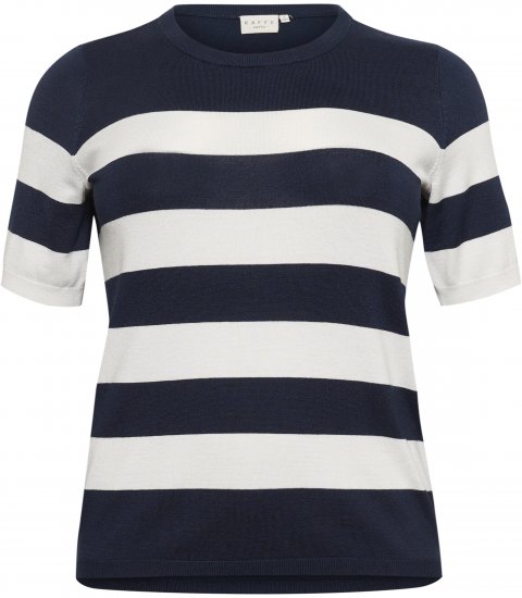 Kaffe Curve Lizzy Streifend Pullover Midnight/Chalk Streifen - T-Shirts - 