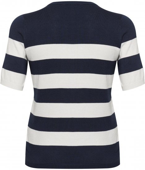 Kaffe Curve Lizzy Streifend Pullover Midnight/Chalk Streifen - T-Shirts - 