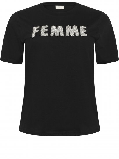 Kaffe Curve Ariana T-Shirt Black - T-Shirts - 