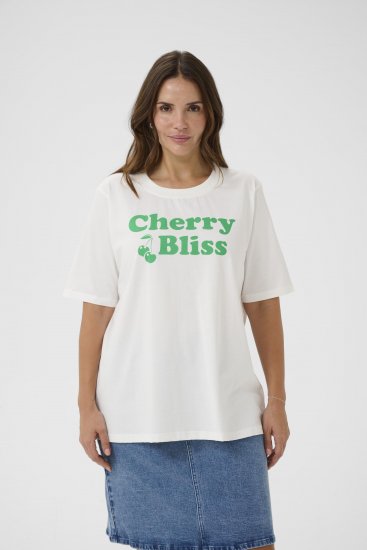 Kaffe Curve Chari T-Shirt Chalk - T-Shirts - 