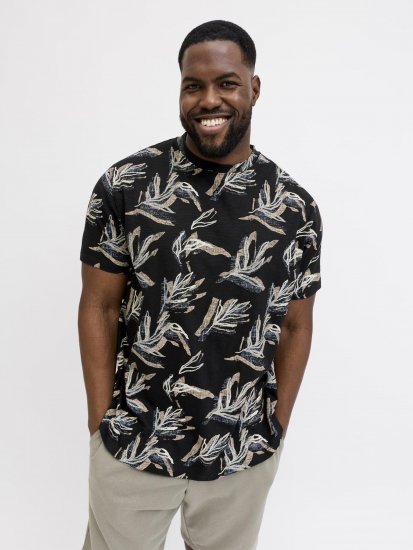 Jack & Jones Montauk T-Shirt Black - Herren-T-Shirts - Herren-T-Shirts in großen Größen