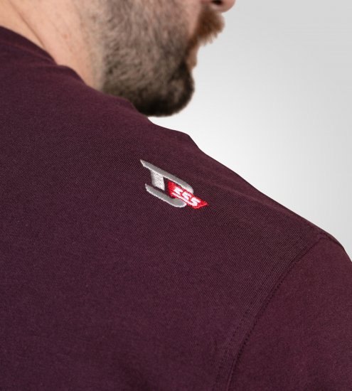 D555 Grimsby Rock n' Roll Skull Printed T-Shirt Burgundy - Bedruckte T-shirts für herren - Bedruckte T-Shirts für Herren