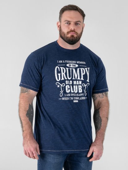 D555 Cooper Grumpy Old Man Printed T-Shirt Navy - Bedruckte T-shirts für herren - Bedruckte T-Shirts für Herren