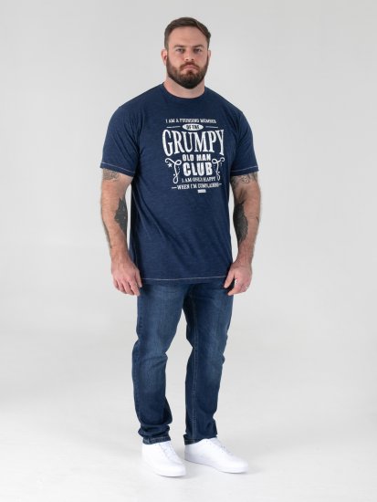 D555 Cooper Grumpy Old Man Printed T-Shirt Navy - Bedruckte T-shirts für herren - Bedruckte T-Shirts für Herren