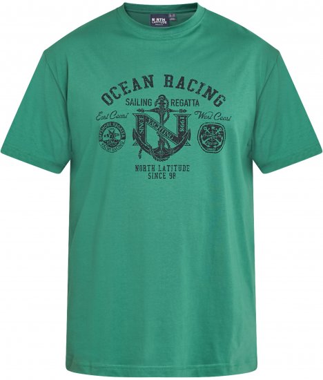North Latitude 61121 Bedrucktes T-Shirt Grün - Herren-T-Shirts - Herren-T-Shirts in großen Größen