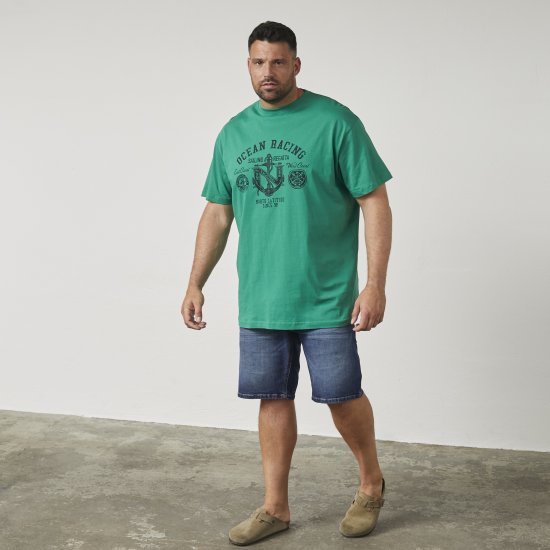 North Latitude 61121 Bedrucktes T-Shirt Grün - Herren-T-Shirts - Herren-T-Shirts in großen Größen