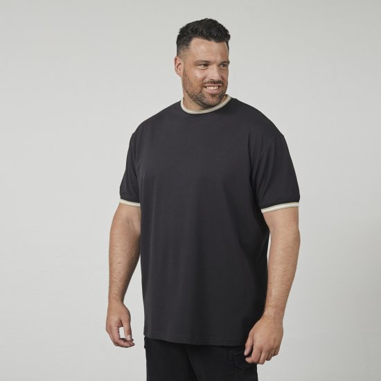 North Latitude 61125 Superflex Piqué T-Shirt Schwarz - Herren-T-Shirts - Herren-T-Shirts in großen Größen