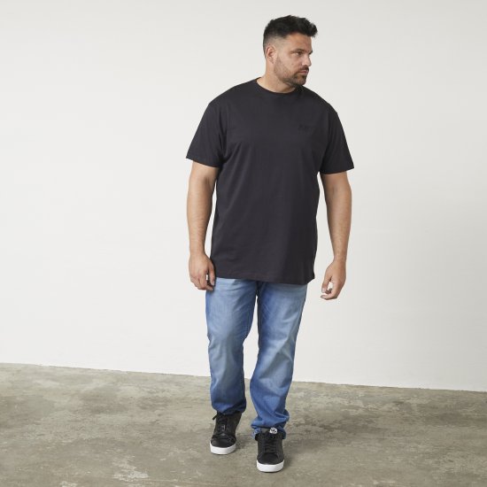 North Latitude 61165 T-Shirt Mit Rückenprint Schwarz - Herren-T-Shirts - Herren-T-Shirts in großen Größen