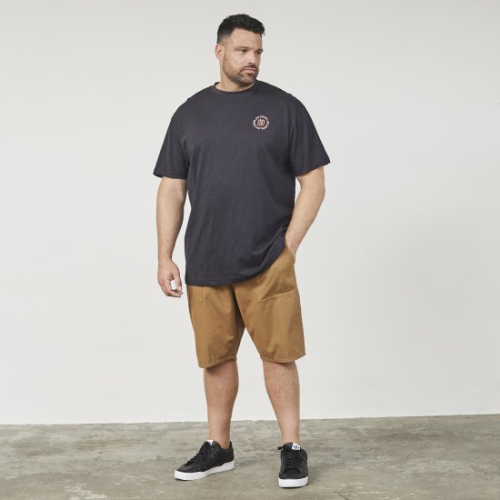North Latitude 61316 Bedrucktes T-Shirt Schwarz - Herren-T-Shirts - Herren-T-Shirts in großen Größen