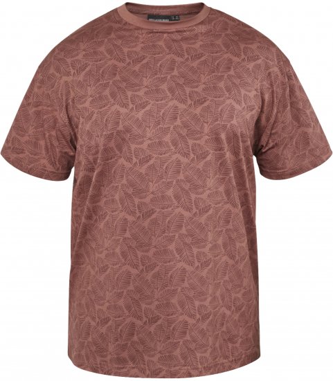 North Latitude 61318 Allover-Print T-Shirt Cognacbraun - Herren-T-Shirts - Herren-T-Shirts in großen Größen
