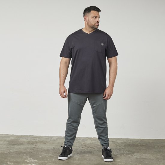 North Latitude 61322 T-Shirt Mit V-Ausschnitt Schwarz - Herren-T-Shirts - Herren-T-Shirts in großen Größen