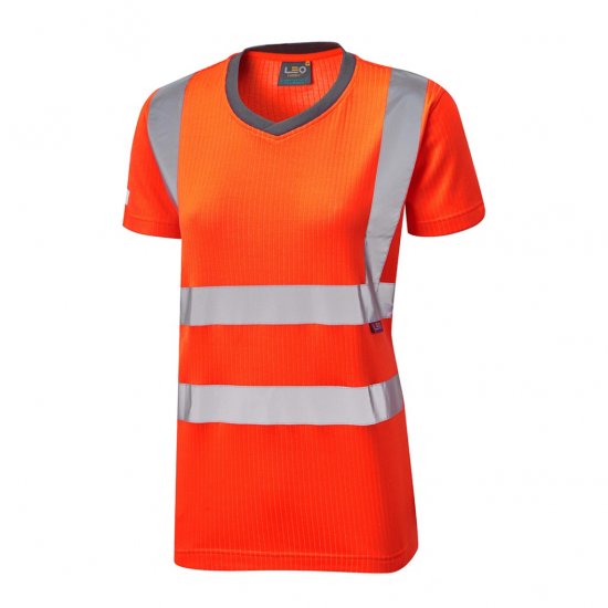 Leo Belstone EcoViz Comfort Women's T-Shirt Orange - Arbeitskleidung - 