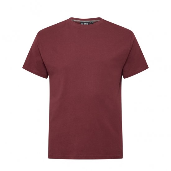 North Latitude T-Shirt O-Neck Bordeaux - Herren-T-Shirts - Herren-T-Shirts in großen Größen