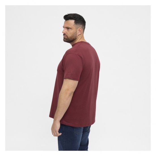 North Latitude T-Shirt O-Neck Bordeaux - Herren-T-Shirts - Herren-T-Shirts in großen Größen