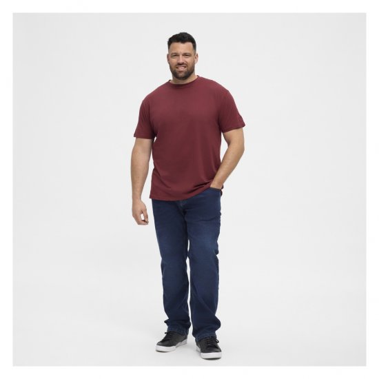North Latitude T-Shirt O-Neck Bordeaux - Herren-T-Shirts - Herren-T-Shirts in großen Größen