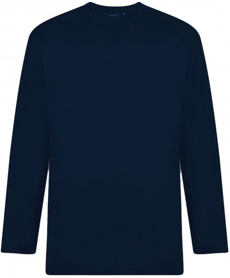 Espionage T015LS Plain Long Sleeve T-Shirt Navy - Langärmlige T-Shirts für Herren - Langärmlige T-Shirts für Herren