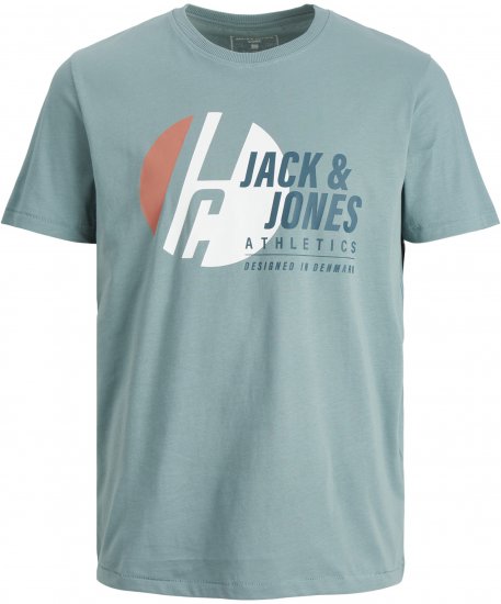 Jack & Jones Spring Logo T-Shirt Cyan - Herren-T-Shirts - Herren-T-Shirts in großen Größen