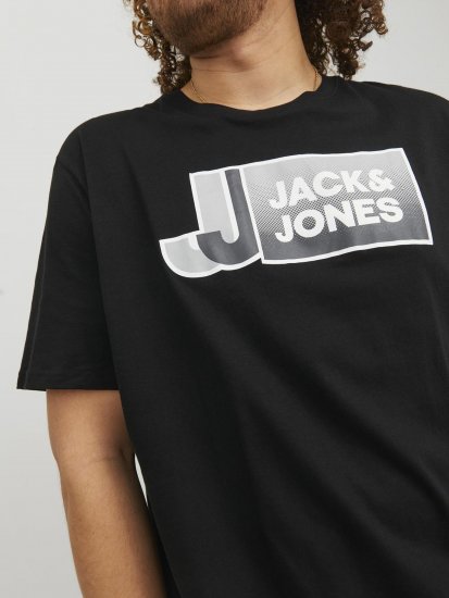 Jack & Jones Logan T-Shirt Black - Herren-T-Shirts - Herren-T-Shirts in großen Größen