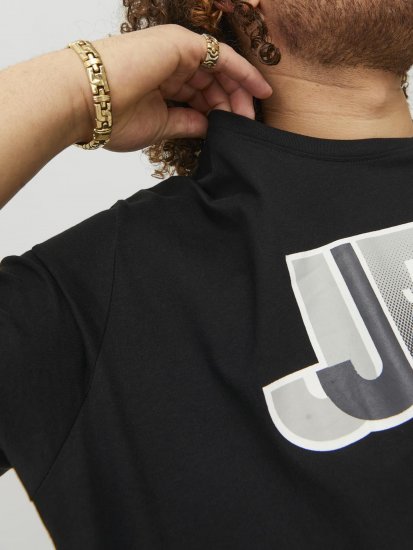 Jack & Jones Logan T-Shirt Black - Herren-T-Shirts - Herren-T-Shirts in großen Größen