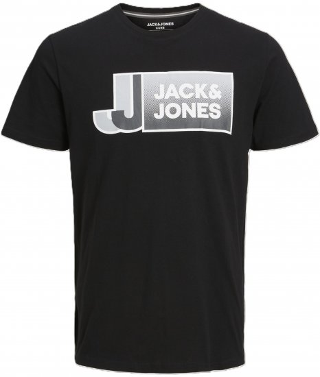 Jack & Jones Logan T-Shirt Black - Herren-T-Shirts - Herren-T-Shirts in großen Größen