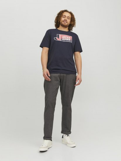 Jack & Jones Logan T-Shirt Navy - Herren-T-Shirts - Herren-T-Shirts in großen Größen