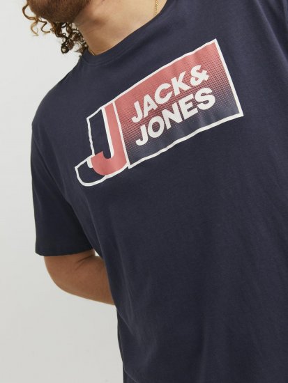 Jack & Jones Logan T-Shirt Navy - Herren-T-Shirts - Herren-T-Shirts in großen Größen