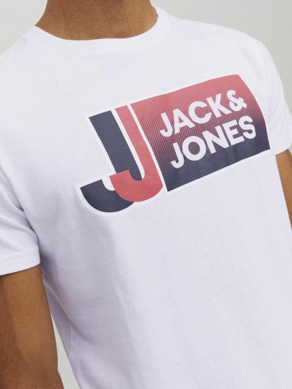 Jack & Jones Logan T-Shirt White - Herren-T-Shirts - Herren-T-Shirts in großen Größen