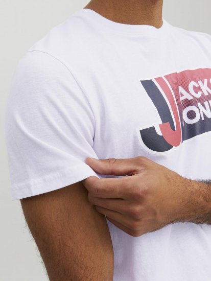 Jack & Jones Logan T-Shirt White - Herren-T-Shirts - Herren-T-Shirts in großen Größen