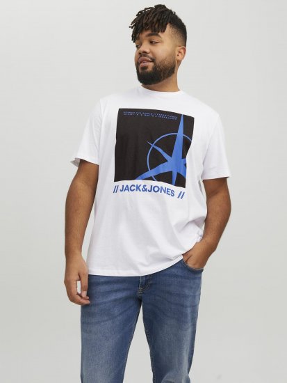Jack & Jones Conrad T-Shirt White - Herren-T-Shirts - Herren-T-Shirts in großen Größen