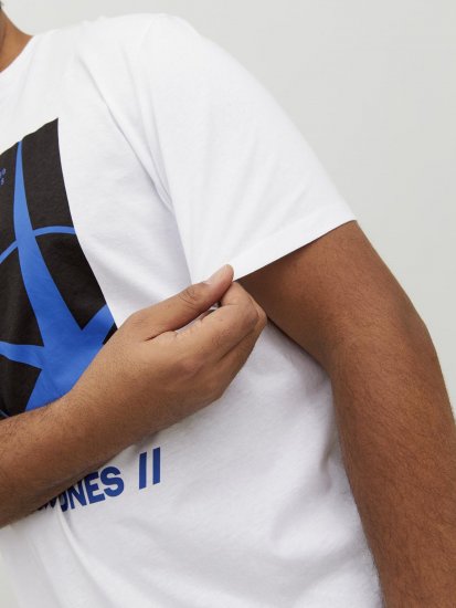 Jack & Jones Conrad T-Shirt White - Herren-T-Shirts - Herren-T-Shirts in großen Größen