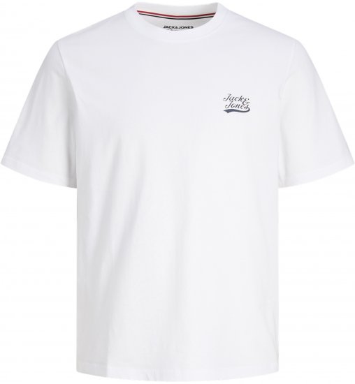 Jack & Jones Trevor T-Shirt White - Herren-T-Shirts - Herren-T-Shirts in großen Größen