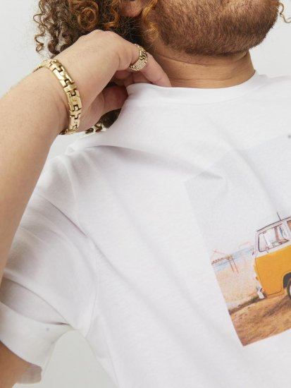 Jack & Jones Copenhagen Photo T-Shirt White - Herren-T-Shirts - Herren-T-Shirts in großen Größen