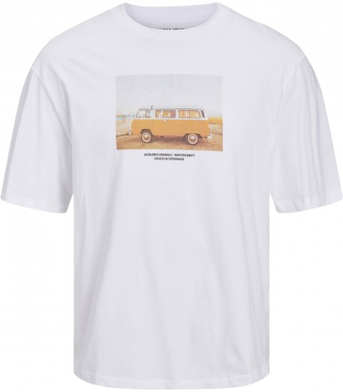 Jack & Jones Copenhagen Photo T-Shirt White - Herren-T-Shirts - Herren-T-Shirts in großen Größen
