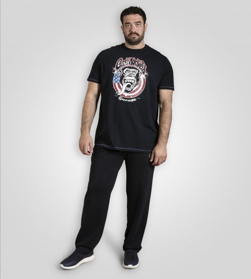 D555 Birkenhead T-Shirt Gas Monkey Garage Navy - Herren-T-Shirts - Herren-T-Shirts in großen Größen