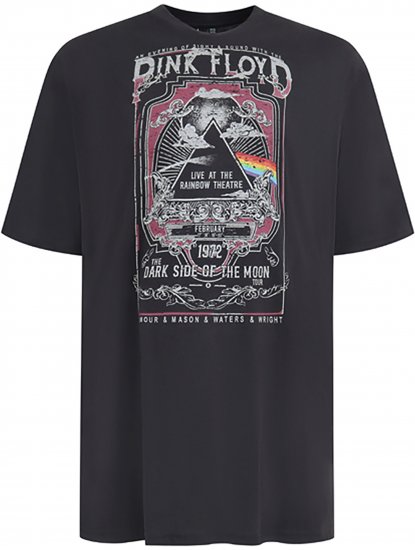 D555 Blackpool T-Shirt Official Pink Floyd Black - Herren-T-Shirts - Herren-T-Shirts in großen Größen