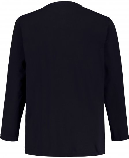 JP1880 Henley T-Shirt Long Sleeve Dark Navy TALL - HERRENBEKLEIDUNG MT-6XLT - Langgrößen für Herren