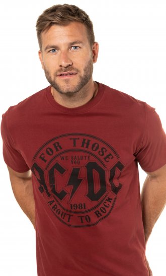 JP1880 AC/DC T-Shirt Rust Red - Band-T-Shirts - 