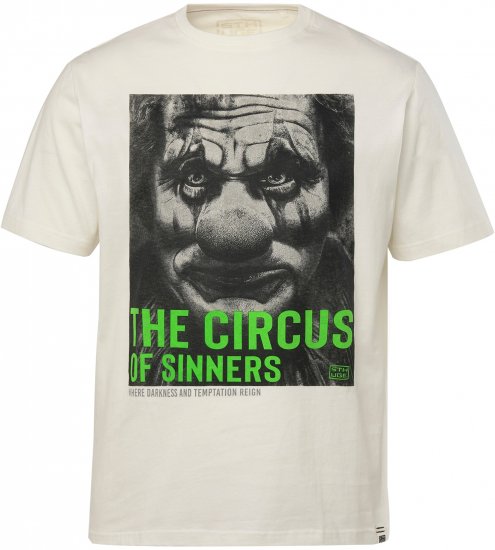 STHUGE T-Shirt Circus Of Sinners White - Herren-T-Shirts - Herren-T-Shirts in großen Größen