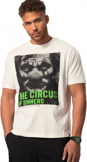 STHUGE T-Shirt Circus Of Sinners White - Herren-T-Shirts - Herren-T-Shirts in großen Größen