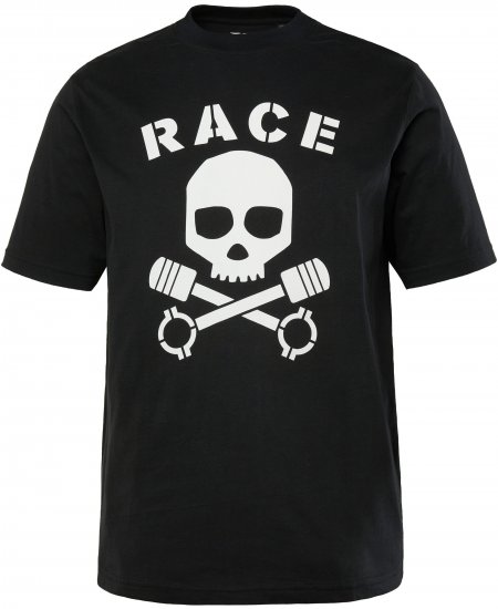 JP1880 T-Shirt Short Sleeve Skull Race Black - Herren-T-Shirts - Herren-T-Shirts in großen Größen