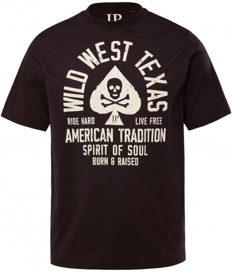 JP1880 T-Shirt 2-Pack Wild West Black And White - Herren-T-Shirts - Herren-T-Shirts in großen Größen