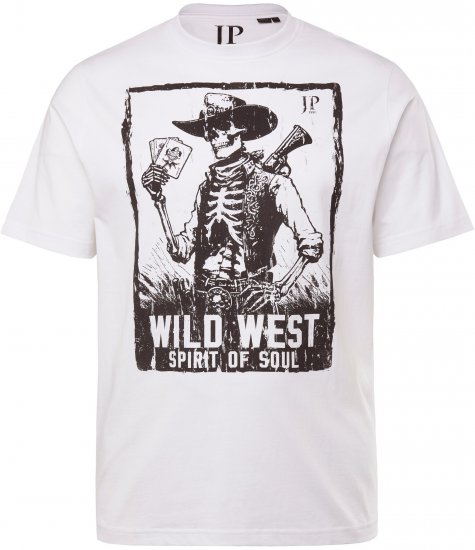 JP1880 T-Shirt 2-Pack Wild West Black And White - Herren-T-Shirts - Herren-T-Shirts in großen Größen