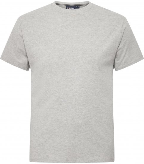 North Latitude T-Shirt O-Neck Grey Melange TALL - TALL T-shirts - Extra lange T-Shirts Herren