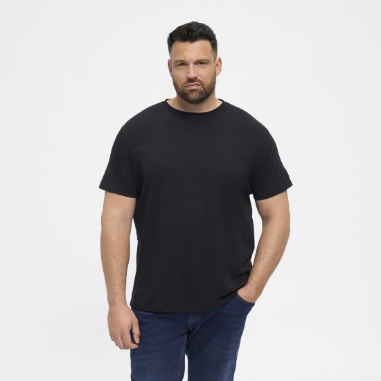 North Latitude T-Shirt O-Neck Black TALL - TALL T-shirts - Extra lange T-Shirts Herren